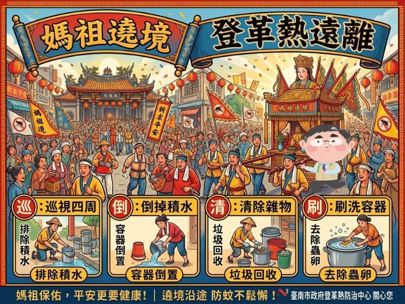 迎媽祖顧平安，遠離登革熱AI衛教圖卡